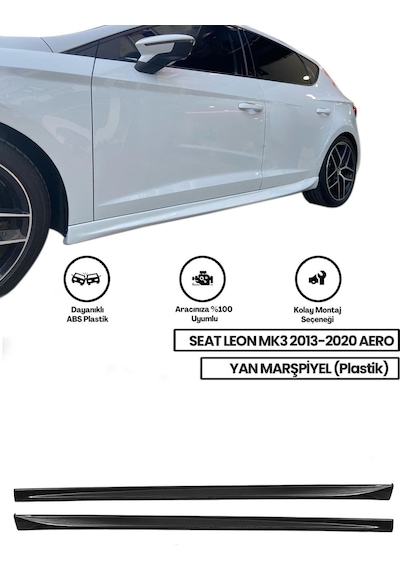 Seat Leon Mk3 2013-2020 Aero Marşpiyel Çift Plastik
