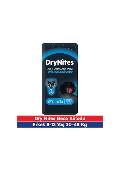 Huggies Drynites Erkek 8-13 Yaş Emici Gece Külodu 30-48 Kg 9 Adet Diğer