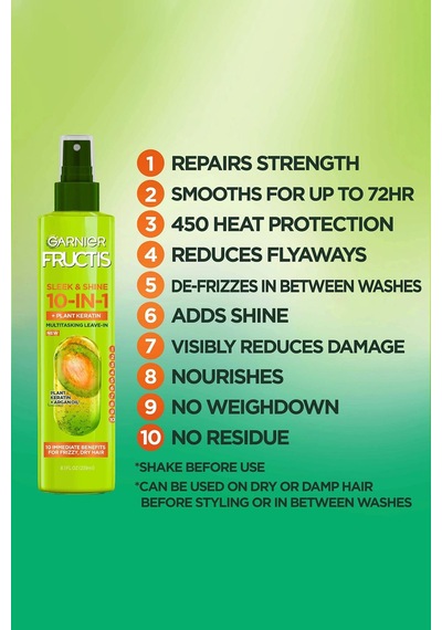 Garnier Fructis Sleek & Shine 10 Etki 1 Arada Durulanmayan Saç Spreyi 239ml