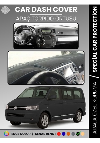 Volkswagen Transporter T5 2003-2016 Torpido Örtüsü Ön Göğüs Koruma Torpido Koruma Tam Uyum - 844 Stiloto