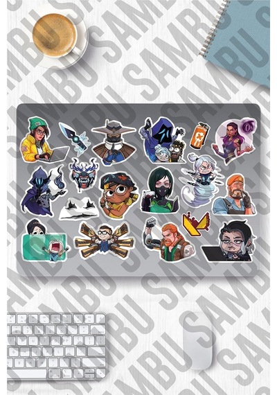 Valorant Temalı Sticker Etiket Seti - Laptop Notebook Telefon