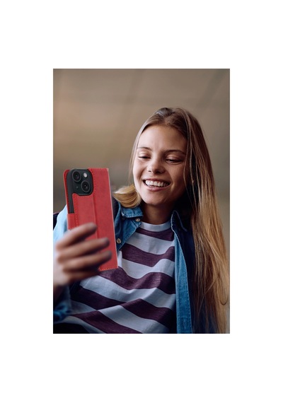 Apple İphone Uyumlu 15 Trend S Plus Kapaklı Kılıf - Lacivert Çok Renkli
