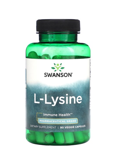 Swanson, L-lysine, Lizin 500 Mg, 90 Veggie Capsules