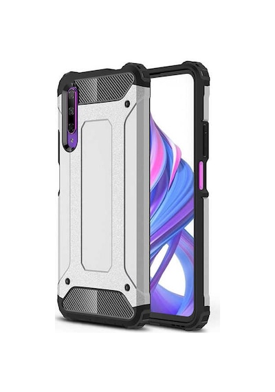 Kilifone - P Smart Pro 2019 Uyumlu - Kılıf Çift Katman Zırh Tank Crash Military Kapak - Gri