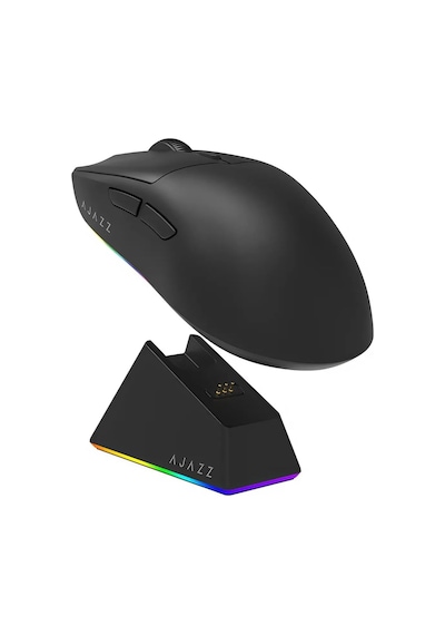 Ajazz Aj139 V2 Mc Mouse 3 Farklı Bağlantı Modu-rgb Manyetik Şarj İstasyonlu-paw 3311 Sensör-500 Mah Batarya-66 Gram Siyah