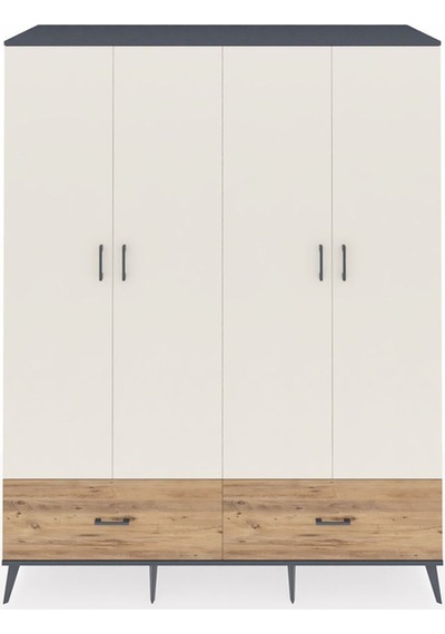 Kronos Gardrop 6 Raflı 2 Çekmeceli 2 Askılı 176x59x221 Antrasit-aytaşı/çam Aytaşı/çam Kronos Gardrop 6 Raflı 2 Çekmeceli 2 Askılı 176x59x221 Antrasit-aytaşı/çam Aytaşı/çam