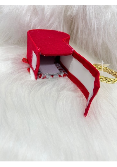 Yılbaşı Ağaç Süsü Süslü Süpriz Kutusu Çorap Modeli 15x10 Cm