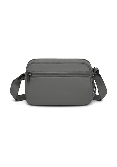 Smart Bags Koyu Gri Hafif Kumaş Çok Cepli Küçük Boy Günlük Kadın Çapraz Çanta