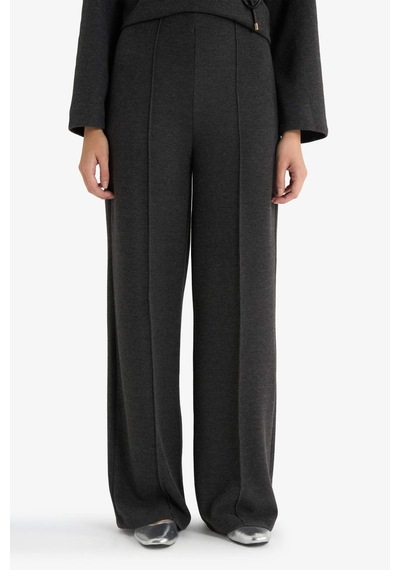 Defacto Wide Leg Düz Paça Pantolon E9913ax25auar169 Antrasit