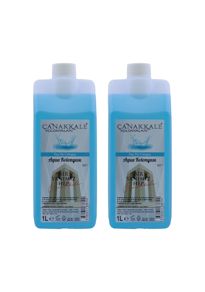 Çanakkale Kolonyaları Bidon Kapak Yeni Model Aqua Okyanus Kolonyası Korumalı 2 x 1 L
