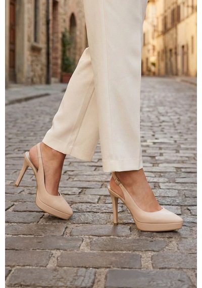 Erkan Saçmacı Scarlett Slingback Ten Vegan Sivri Burun Arkası Açık İnce Platform Topuklu Ayakkabı Erkan Saçmacı Scarlett Slingback Ten Vegan Sivri Burun Arkası Açık İnce Platform Topuklu Ayakkabı