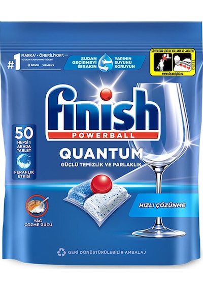 3 Adet Finish Bulaşık Makinesi Tableti Quantum 50'li