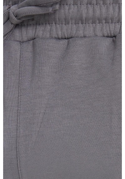Tudors Erkek Slim Fit Dar Kesim Beli Bağcıklı 3 Cepli Geniş Paça Açık Füme Eşofman Altı-41906 Açık Füme