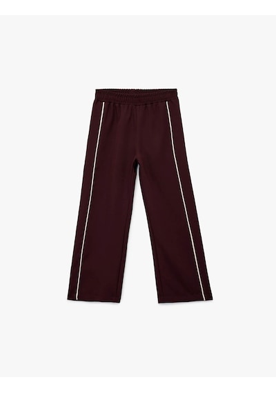 Koton Geniş Paça Biyeli Bordo Kız Çocuk Pantolon 6wkg40034aw Bordo