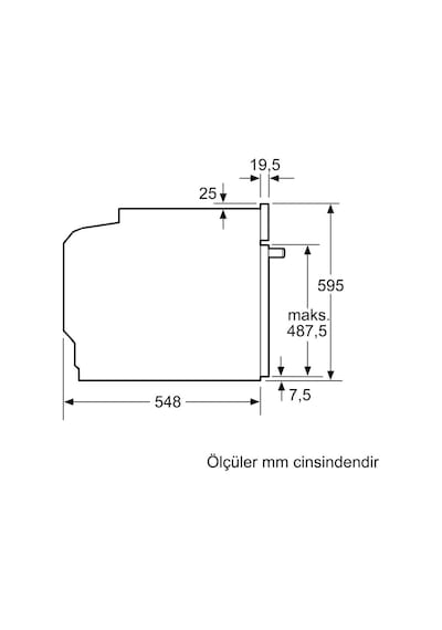 Siemens HU717ABN0T Buhar Destekli Ankastre Fırın Gri