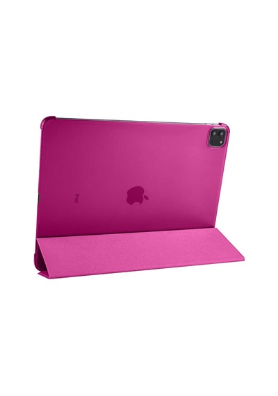 Apple Uyumlu iPad  Pro 12.9 2022 M2 Zore Smart Kapak Standlı 1-1 Kılıf-Pembe Pembe