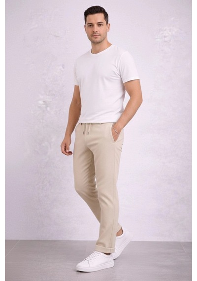 Wear Vexel Erkek Diagonel Mikro Dokulu Duble Paça Cepli Pantolon ,modern Kesim - Krem Çok Renkli Wear Vexel Erkek Diagonel Mikro Dokulu Duble Paça Cepli Pantolon ,modern Kesim - Krem Çok Renkli
