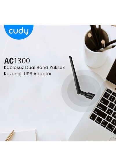 Cudy Wu1400 5ghz 867mbps, 2.4ghz 400mbps, Wi-fi Usb 3.0 Antenli Adaptör Ac1200 Serisi