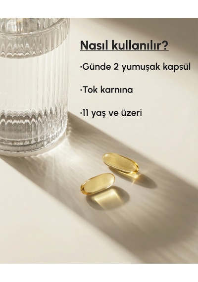 Omega 3 + D3k2, Balık Yağı, Epa, Dha, Vitamin D3, Vitamin K2 Mk7 , Vitamin E, 60 Yumuşak Kapsül