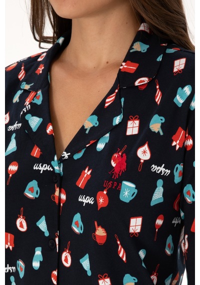 U.s. Polo Assn. Kadın Lacivert Pijama Takım 50318895-vr033 Lacivert