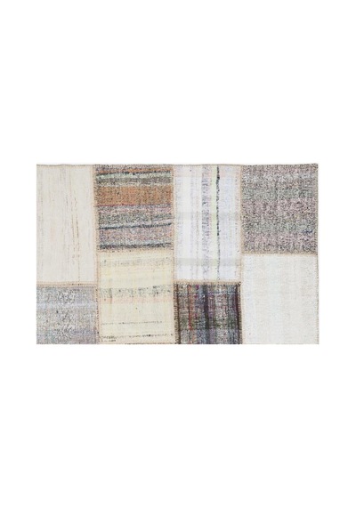 El Dokuması Patchwork Vintage Yün-pamuk Çizgili Halı 1092 160 X 230 Cm Çok Renkli
