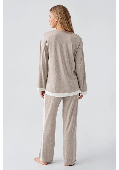 Artış Collection Artış 18209 Bayan Pijama Takımı Bej