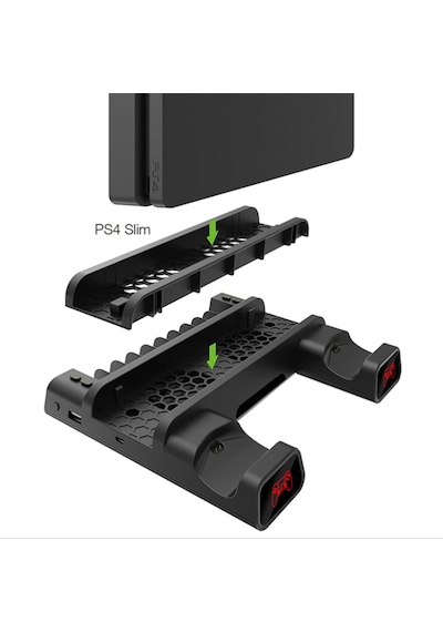 Ps4 Pro Ve Slim İçin Fanlı Dikey Soğutucu Ve Kol Şarj Edici Organ