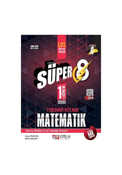 8. Sınıf Matematik Süper 1. Dönem Tekrar Kitabı Soru Bankası  -  Barış Tazecan  -  Nitelik Yayınları