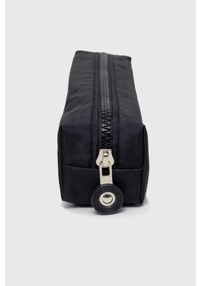 Kaff106 Krinkıl Kumaş Unisex Tek Bölmeli Suya Dayanıklı Parmak Kalemlik Kalem Kutusu Siyah Genel