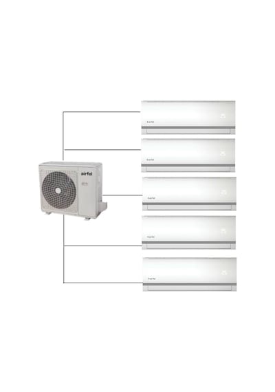 Airfel 5LMX125N 42000 BTU 1 Dış + 5 İç Ünite (12+12+12+12+12) Duvar Tipi Multi Split Klima