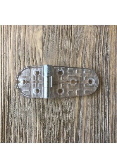Plastik Oval Menteşe 9cm 2 Adet Şeffaf Ahşap