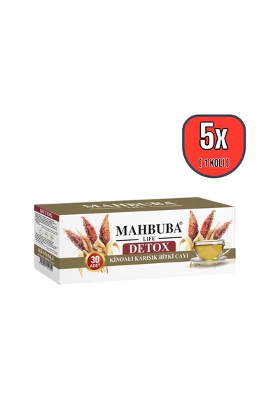Mahbuba Kinoalı Karışık  Diyet Glutensiz Form Bitki Çayı 1 Aylık - 30 Kullanım Net 60gr X 5
