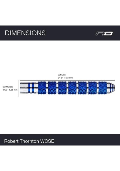 Red Dragon Robert Thornton - Senior World Champion Cobalt Se % 95 Tungsten Çelik Uçlu Dart Oku