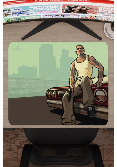 Gta San Andreas Kaymaz Dikişli Kauçuk Oyuncu Mousepad V5 - 48x40 Xl Gaming Mouse Pad Fare Altlığı