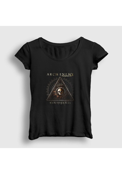 Presmono Kadın Eternal Arch Enemy T-shirt Siyah