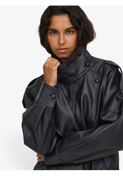 Only Onlvanı L/s Faux Leather Jacket Pnt Kadın Siyah Mont - 15380880