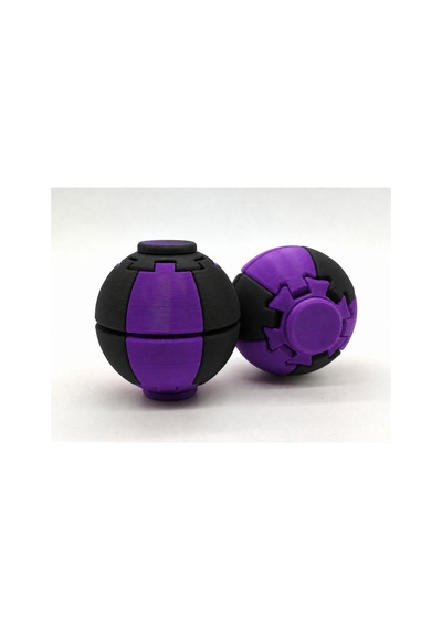 Alvera Press Küresi 3d Baskı Dönüşen Mekanik Fidget Stres Oyuncağı-mor-siyah 71978373