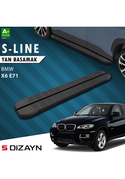 S-dizayn Bmw X6 E71 S-line Siyah Yan Basamak 193 Cm 2008-2014 A+ Kalite