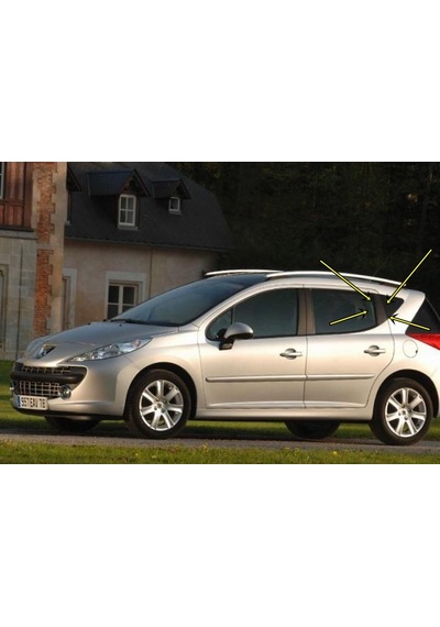 9326ap Sol Arka Kapı Arka Direk Bandı Peugeot 207 Sw