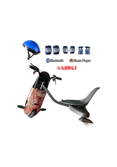 Citymate Drift Car Elektrikli Kaykay Bluetooth Dirift Kar Hoverboard Scooter + Koruma Ekipmanı D34