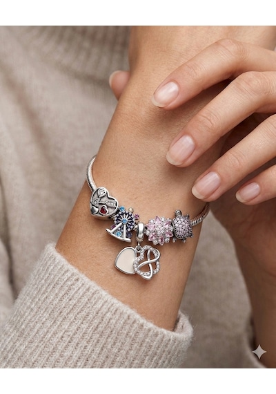 Kadın Oklu Kalp, Lunapark, Sallantılı Sonsuzluk Kalp, Pembe Taşlı Çiçek, Kaplumbağa Charmlı Çelik Kalp Kilit Bileklik 18 Cm Silver Kadın Oklu Kalp, Lunapark, Sallantılı Sonsuzluk Kalp, Pembe Taşlı Çiçek, Kaplumbağa Charmlı Çelik Kalp Kilit Bileklik 18 Cm Silver