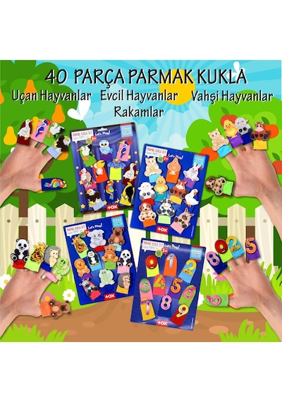 4 Set 40 Parça Tox Rakamlar Uçan Evcil ve Vahşi Hayvanlar Par