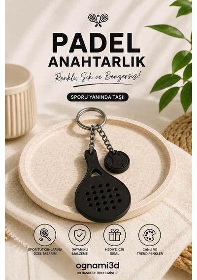 3d Baskı Padel Raketi Anahtarlık - Renk Seçenekli Mini Padel Anahtarlık 55055851