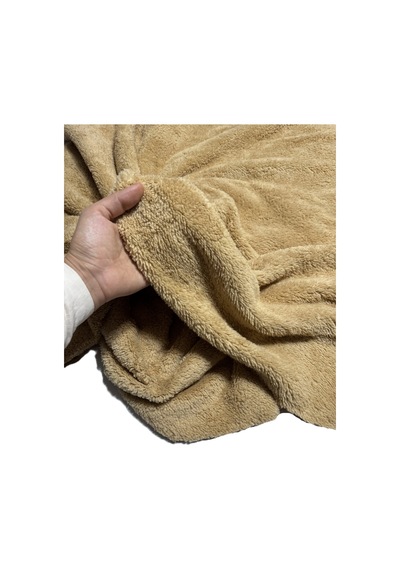 En180 Çift En Çift Yüzlü Welsoft Peluş Kumaş Camel