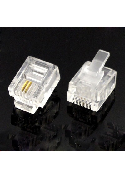 6p2c Plug Rj11 Soket 100'lü Paket