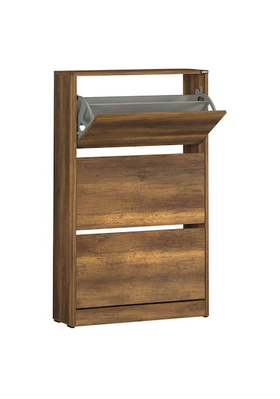 Flat Duo 3 Katlı Geniş Ayakkabılık - Oslo Ceviz 73x119x26 Cm Ceviz