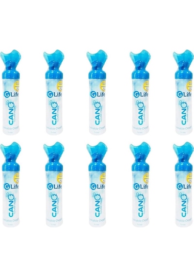 Glife Can O2 Taşınabilir Sprey 200 Nefeslik Oksijen Tüpü x 10