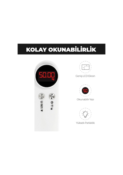 Fabcio Fitbag 50kg Kapasiteli Taşınabilir Dijital Seyahat Tartısı