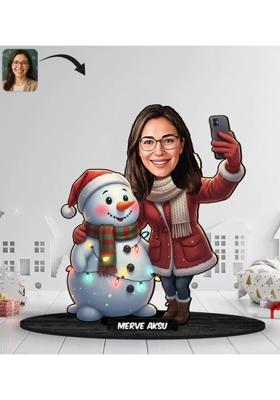 Bk Gift Kişiye Özel Kadın Yılbaşı Tasarımlı Karikatür Biblo -10, Yılbaşı Hediyesi, Yeni Yıl Hediyesi Kobitmeyencom35636 Bk Gift