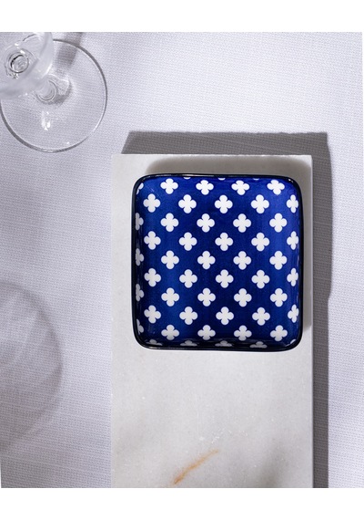 Reve Bleu Raye Kare Tabak - 12 Cm - Mavi/beyaz 8684427225615 Çok Renkli